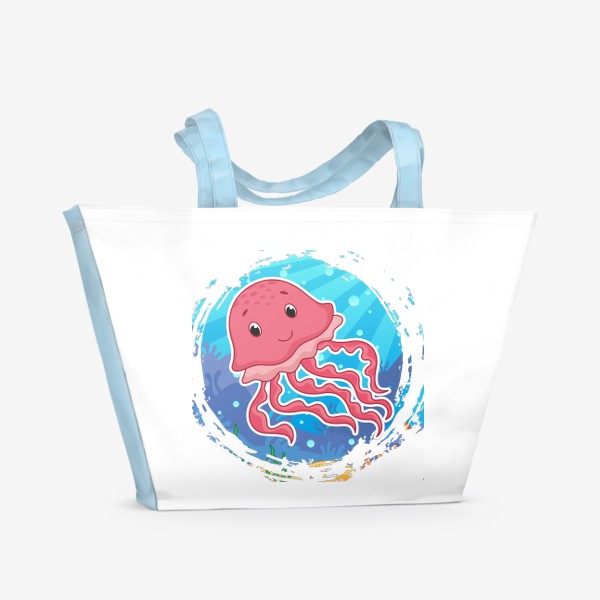 Пляжная сумка «Милая морская медуза»