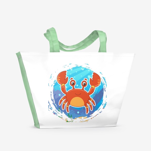 Пляжная сумка «Милый морской краб»
