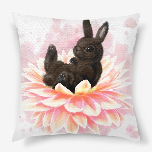 Подушка «Кролик на цветке»