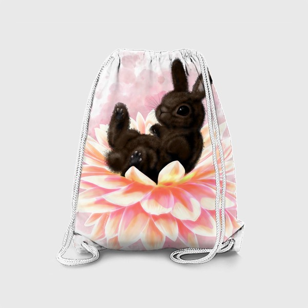 Рюкзак «Кролик на цветке»