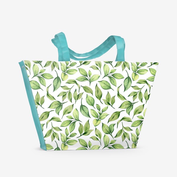Пляжная сумка «Зеленые листья»