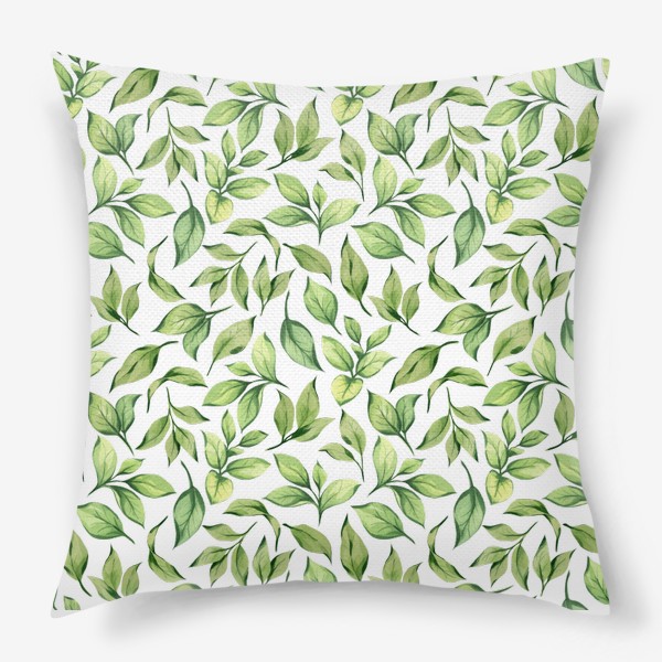 Подушка «Зеленые листья»