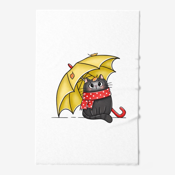 Полотенце «Кот под зонтом»
