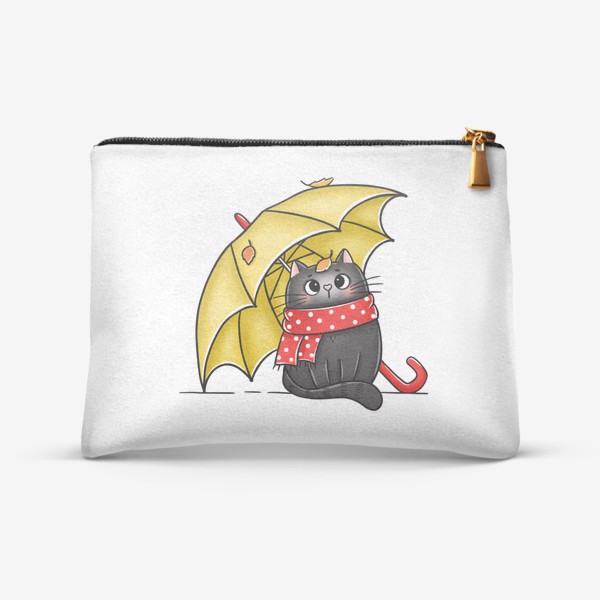 Косметичка «Кот под зонтом»