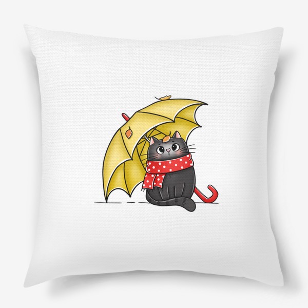 Подушка «Кот под зонтом»