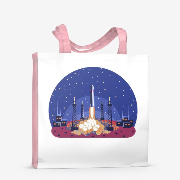 Сумка-шоппер «Взлет ракеты в космос»