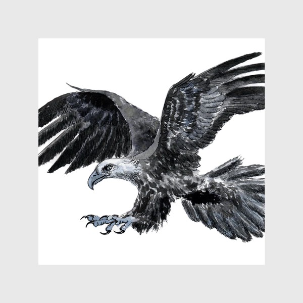 Шторы «летящий орел птица»