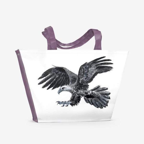 Пляжная сумка «летящий орел птица»