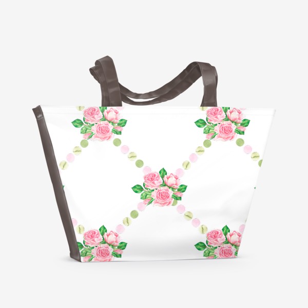 Пляжная сумка «Розовые розы. Подарок маме, девушке, сестре, дочери. »