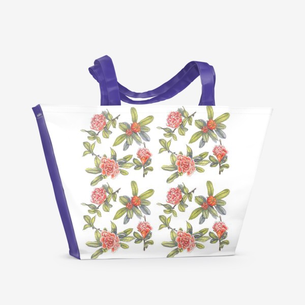 Пляжная сумка «цветы граната»
