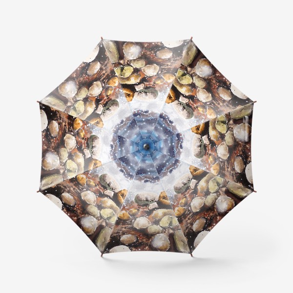 Зонт «Акварельный рисунок Морская пена и камушки»