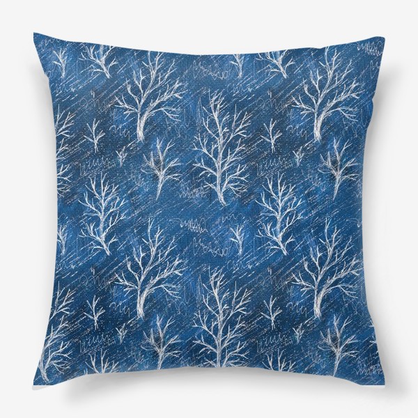 Подушка «Зимние деревья в снегу»