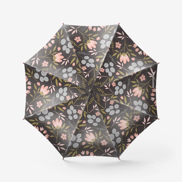 Зонт «Веточки и цветочки»