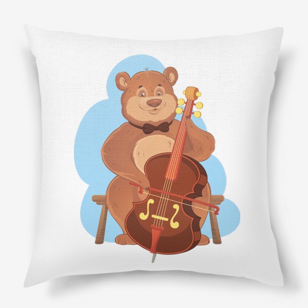 Подушка «Мишка играет на виолончели»