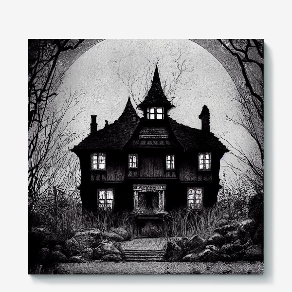 Холст «Дом с привидениями»