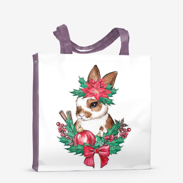 Сумка-шоппер «Новогодний кролик»