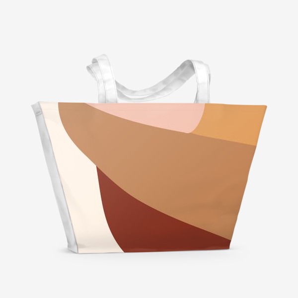 Пляжная сумка «Абстракция в коричневых тонах/Abstraction in brown shades»