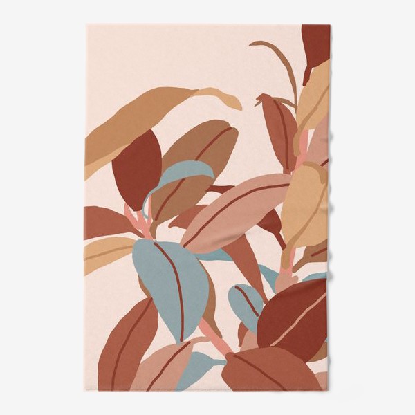 Полотенце «Разноцветные листья фикуса/Colourful ficus leaves»