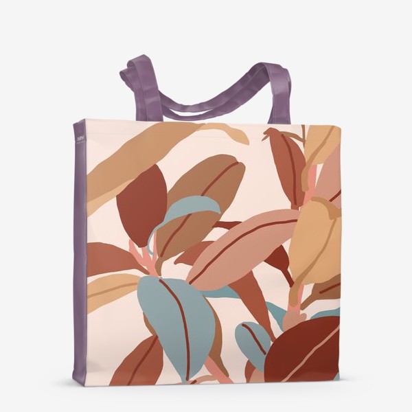 Сумка-шоппер «Разноцветные листья фикуса/Colourful ficus leaves»