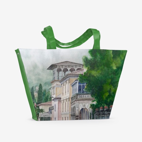 Пляжная сумка «Италия в дождь»