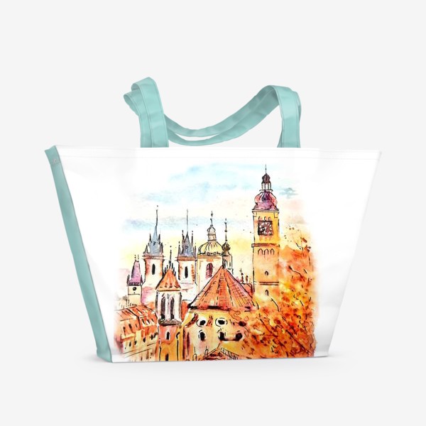 Пляжная сумка «Осенняя Прага»