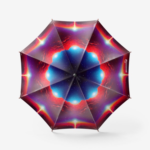 Зонт «Футуристический ретро космос с красной туманностью»