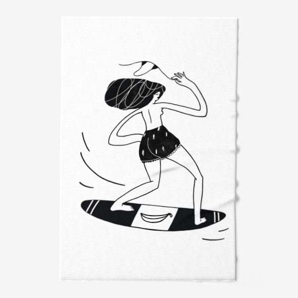 Полотенце «девушка на серфе. surfgirl»