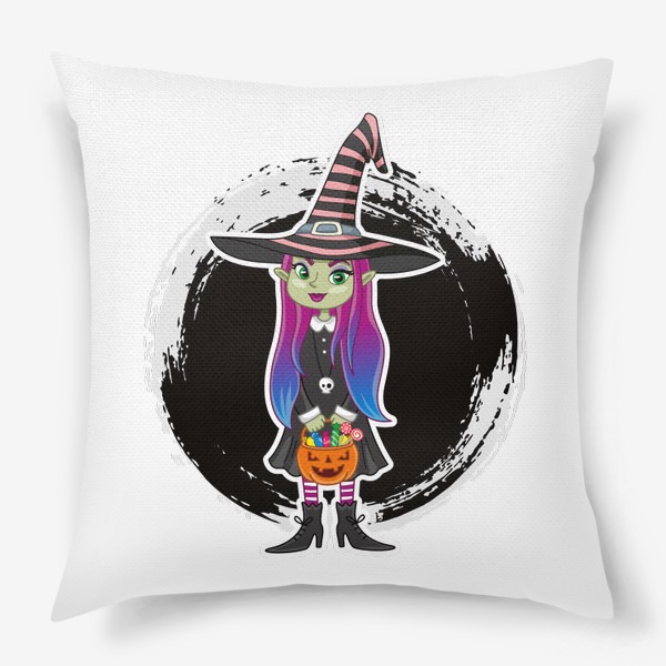 Подушка «Маленькая ведьма Хэллоуин»