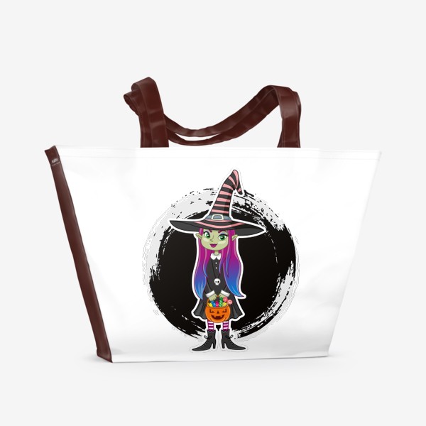 Пляжная сумка «Маленькая ведьма Хэллоуин»