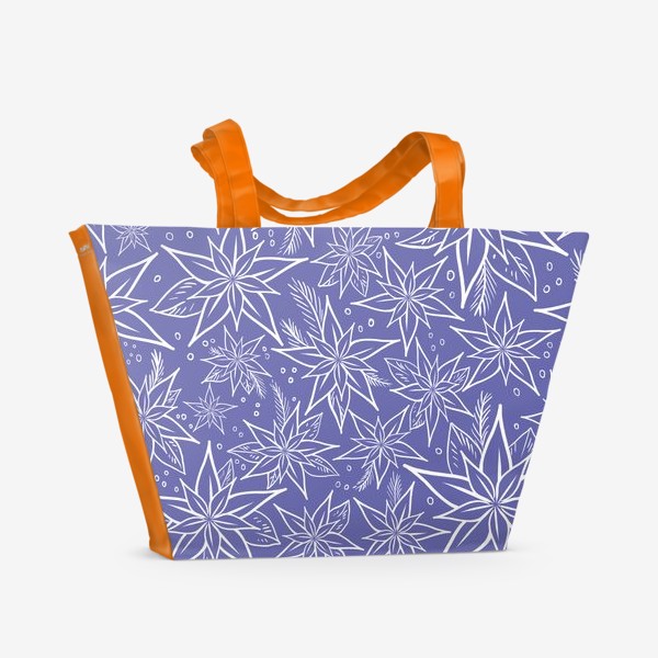 Пляжная сумка «Абстрактный новогодний узор»