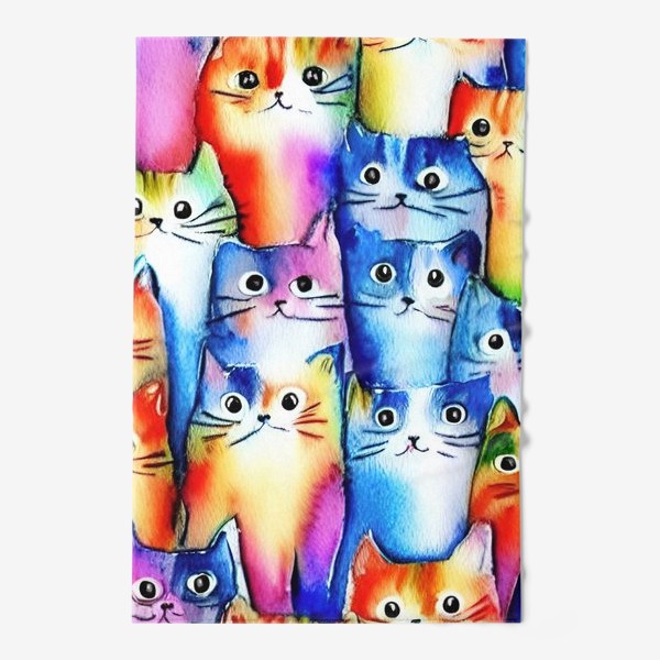 Полотенце «Акварельные коты»