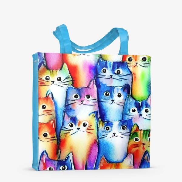 Сумка-шоппер «Акварельные коты»