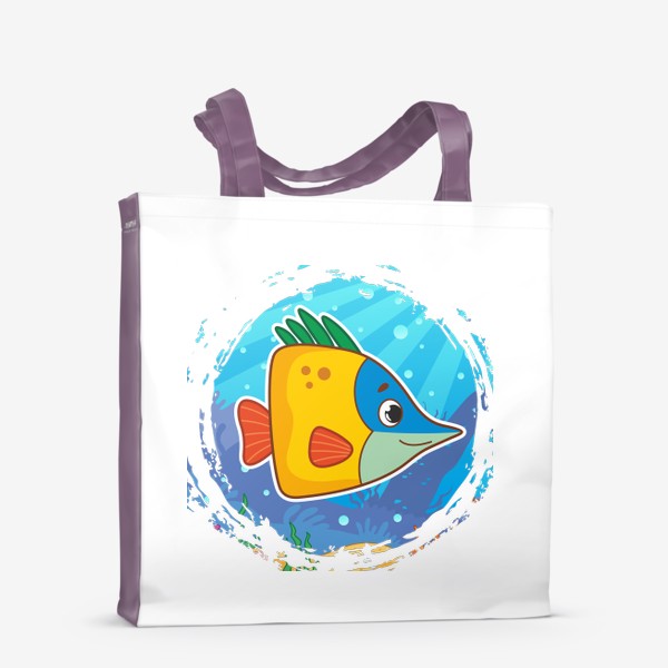 Сумка-шоппер «Морская мультяшная рыбка»