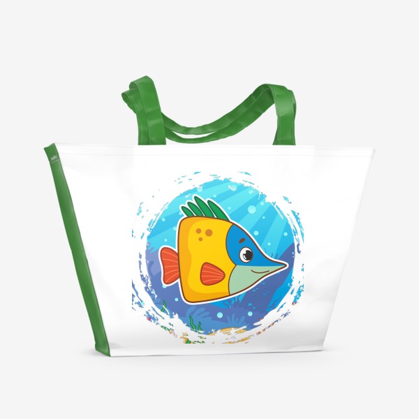 Пляжная сумка «Морская мультяшная рыбка»