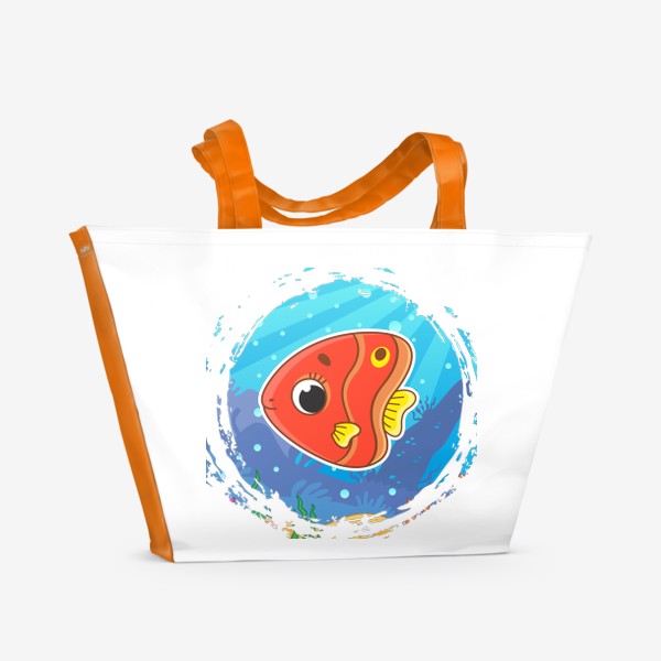 Пляжная сумка «Мультяшная морская рыбка»