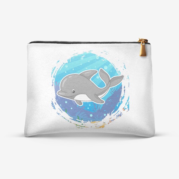Косметичка «Милый мультяшный дельфин»
