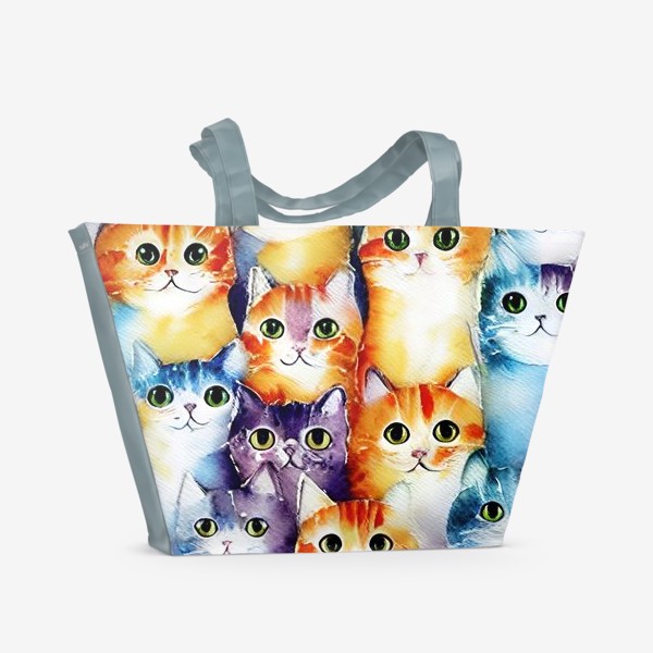 Пляжная сумка «Пушистые коты»