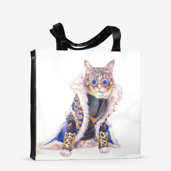 Сумка-шоппер «Кот в очках , модник , одежда для котов»