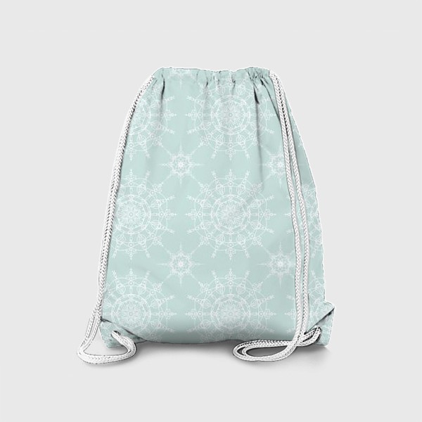 Рюкзак «Снежный узор, снежинки, мандалы»