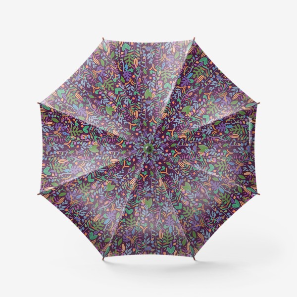 Зонт «Цветочная композиция № 5. Паттерн. (темный)»