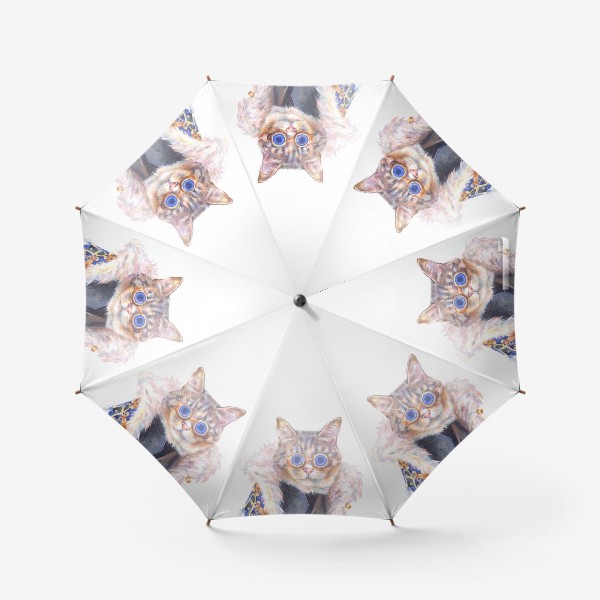 Зонт «Кот в очках , модник , одежда для котов»