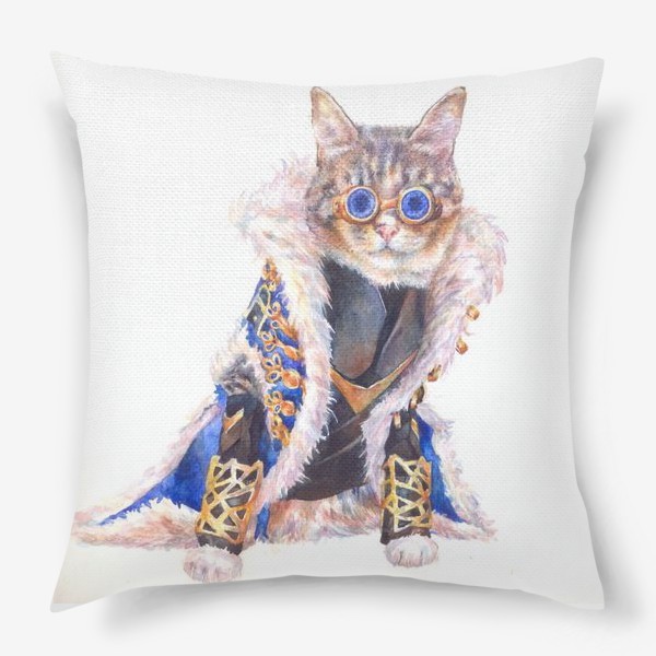Подушка «Кот в очках , модник , одежда для котов»