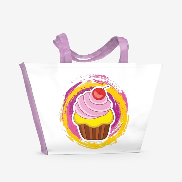 Пляжная сумка «Мультяшный кекс»
