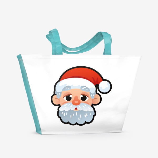 Пляжная сумка «Мультяшный Санта Клаус»