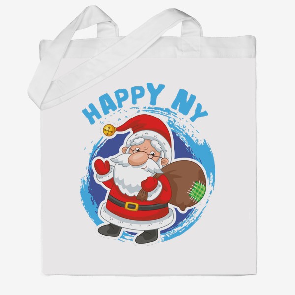 Сумка хб «Санта Клаус с мешком подарков»