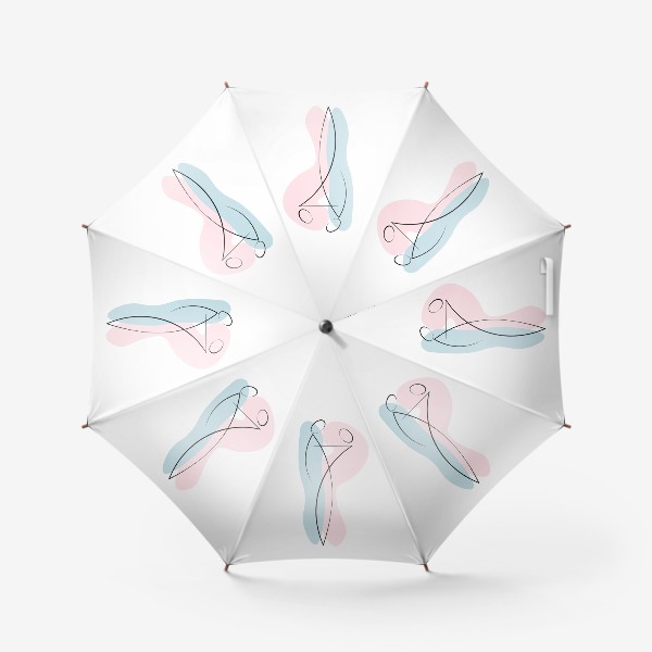 Зонт «Принт абстракция с силуэтом мужчины и женщины.Он и она.»