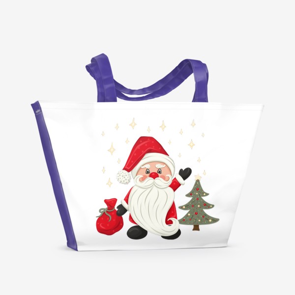 Пляжная сумка «Дед Мороз с подарками. Новый год»