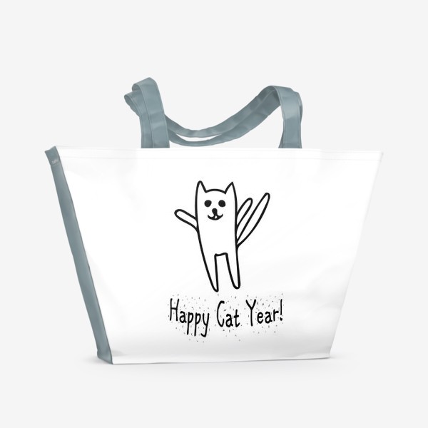Пляжная сумка «С Новым годом! Год кота 2023»