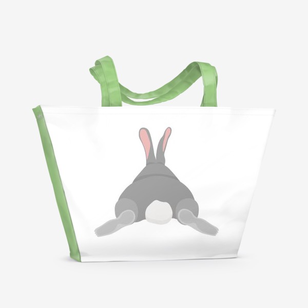 Пляжная сумка «Кролик, вид сзади»