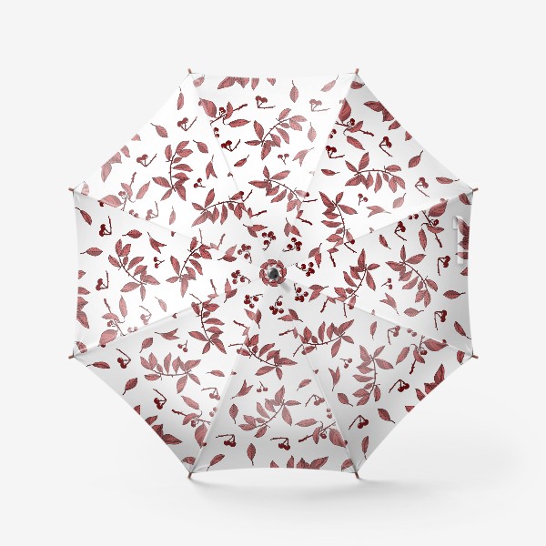 Зонт «Осенние листья и ягоды»